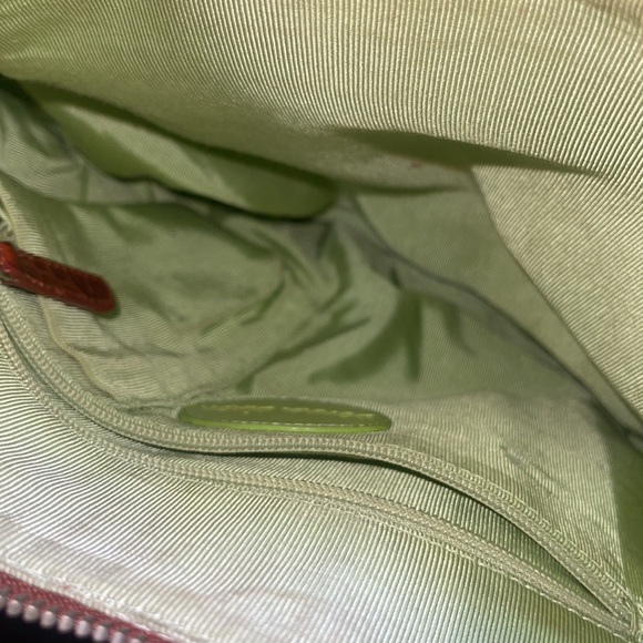 Donna Dixon genuine leather brown rust crocodile print handbag vintage - Picture 8 of 9